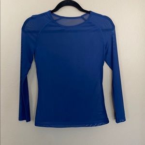 May & Maya Sheer Blue Top Size Medium